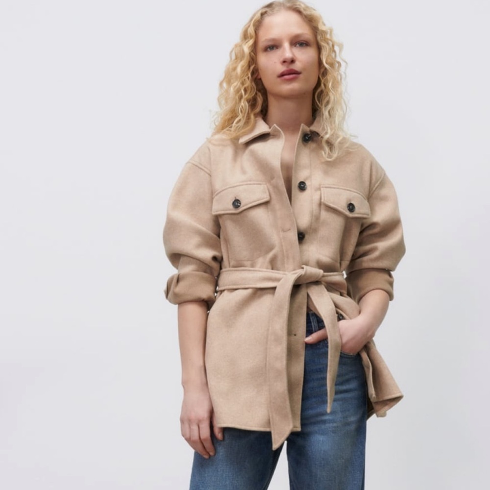 Zara soft belt overshirt